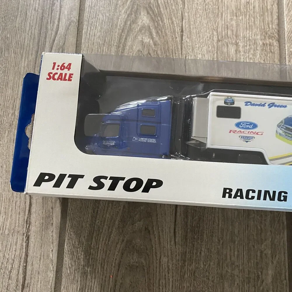 NASCAR #27 USPS Kleenex Hauler Racing Transporter Truck Trailer 1:64 Motorsports